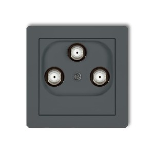 Karlik Deco Grafitowy Mat Mechanizm Gniazda Multimedialnego 3F Data (Vectra) 28Dgmv