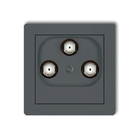 Karlik Deco Grafitowy Mat Mechanizm Gniazda Multimedialnego 3F Data (Vectra) 28Dgmv