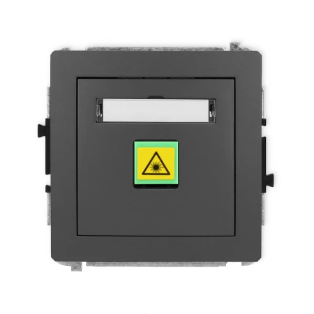 Karlik Deco Grafitowy Mat Mechanizm Gniazda Światłowodowego/Optycznego Pojedynczego 28Dgop-1