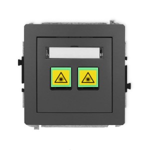 Karlik Deco Grafitowy Mat Mechanizm Gniazda Światłowodowego/Optycznego Podwójnego 28Dgop-2