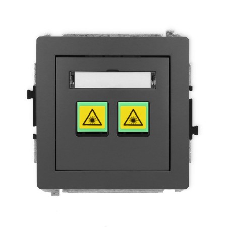 Karlik Deco Grafitowy Mat Mechanizm Gniazda Światłowodowego/Optycznego Podwójnego 28Dgop-2
