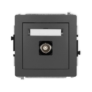 Karlik Deco Grafitowy Mat Mechanizm Gniazda Pojedynczego Bnc 28Dgbnc-1