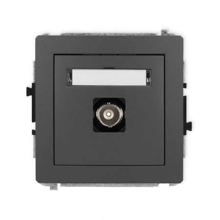 Karlik Deco Grafitowy Mat Mechanizm Gniazda Pojedynczego Bnc 28Dgbnc-1