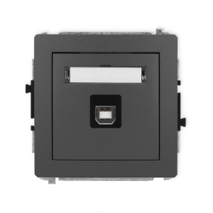 Karlik Deco Grafitowy Mat Mechanizm Gniazda Pojedynczego Usb A-B 2.0 28Dgusb-3