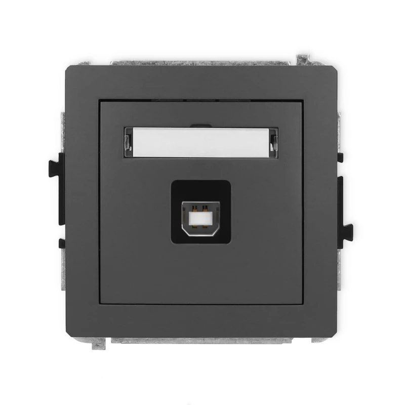 Karlik Deco Grafitowy Mat Mechanizm Gniazda Pojedynczego Usb A-B 2.0 28Dgusb-3