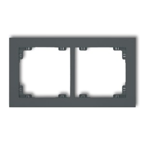 Karlik Deco Grafitowy Mat Ramka Uniwersalna Podwójna Z Tworzywa 28Dr-2