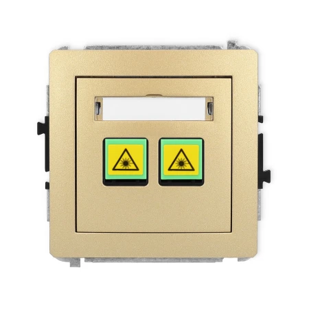 Karlik Deco Złoty Mechanizm Gniazda Światłowodowego/Optycznego Podwójnego 29Dgop-2