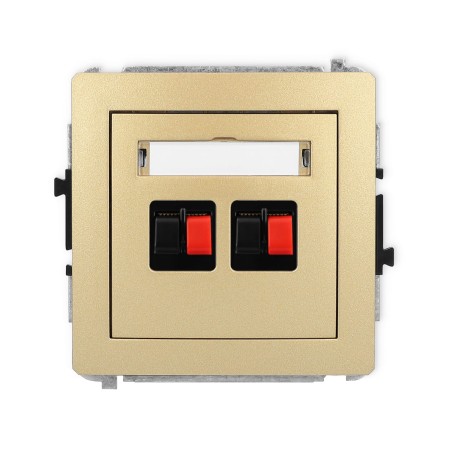 Karlik Deco Złoty Mechanizm Gniazda Głośnikowego Podwójnego 29Dgg-2
