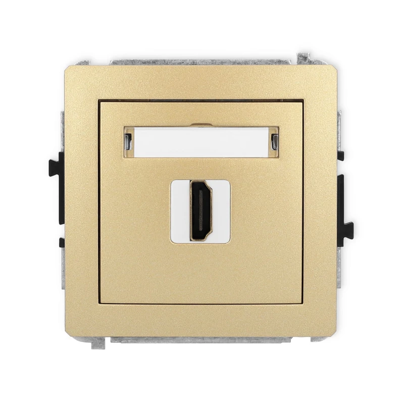 Karlik Deco Złoty Mechanizm Gniazda Pojedynczego Hdmi 2.0 29Dhdmi-3