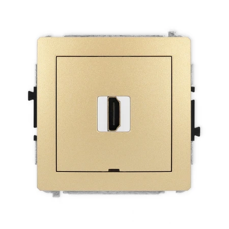 Karlik Deco Złoty Mechanizm Gniazda Pojedynczego Hdmi 2.0, Bez Pola Opisowego 29Dhdmibo-3
