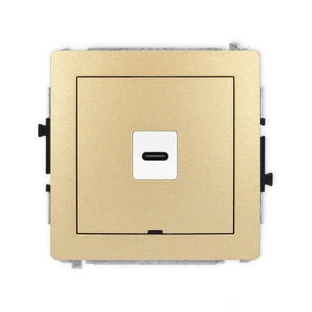 Karlik Deco Złoty Mechanizm Gniazda Pojedynczego 1Xusb C-C, Bez Pola Opisowego 29Dgusbbo-7