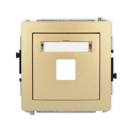 Karlik Deco Złoty Mechanizm Gniazda Multimedialnego Pojedynczego Bez Modułu (Standard Keystone) 29Dgm-1P