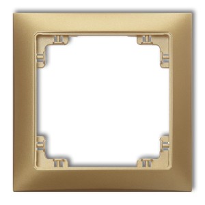 Karlik Deco Złoty Ramka Uniwersalna Pojedyncza Z Tworzywa Deco Soft 29Drso-1