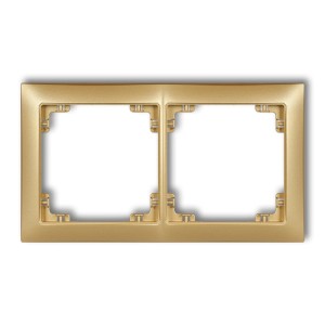 Karlik Deco Złoty Ramka Uniwersalna Podwójna Z Tworzywa Deco Soft 29Drso-2