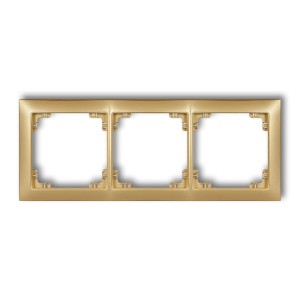 Karlik Deco Złoty Ramka Uniwersalna Potrójna Z Tworzywa Deco Soft 29Drso-3