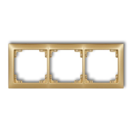 Karlik Deco Złoty Ramka Uniwersalna Potrójna Z Tworzywa Deco Soft 29Drso-3