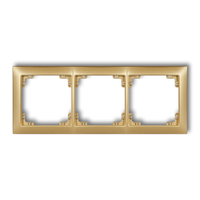 Karlik Deco Złoty Ramka Uniwersalna Potrójna Z Tworzywa Deco Soft 29Drso-3
