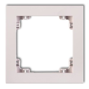 Karlik Deco Pudrowy Róż Ramka Uniwersalna Pojedyncza Z Tworzywa Deco Pastel Matt 40Dr-1
