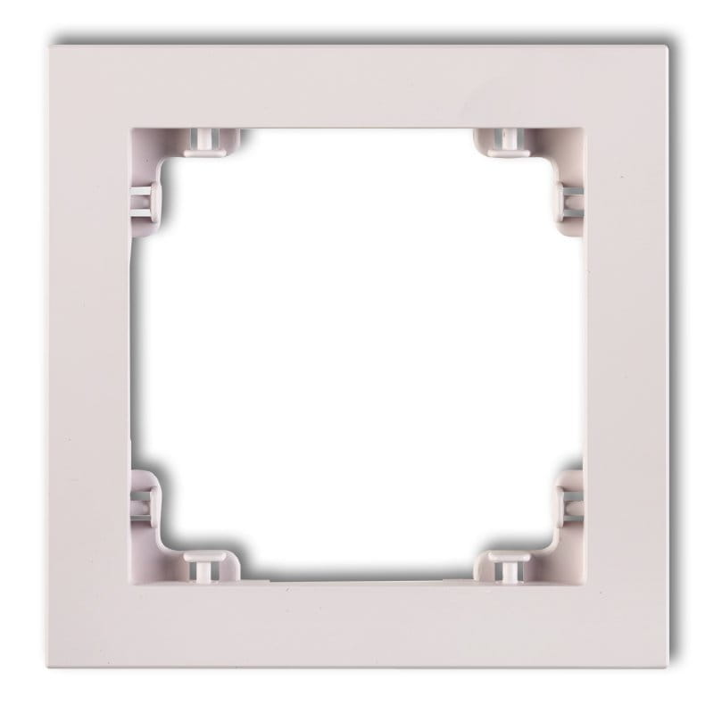 Karlik Deco Pudrowy Róż Ramka Uniwersalna Pojedyncza Z Tworzywa Deco Pastel Matt 40Dr-1