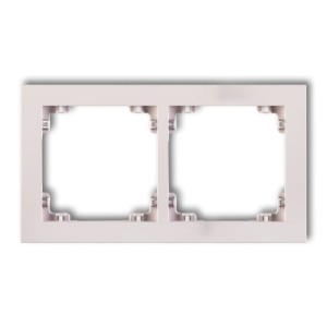 Karlik Deco Pudrowy Róż Ramka Uniwerstalna Podwójna Z Tworzywa Deco Pastel Matt 40Dr-2