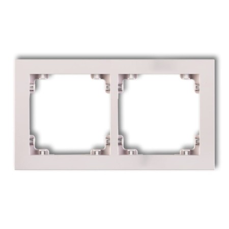 Karlik Deco Pudrowy Róż Ramka Uniwerstalna Podwójna Z Tworzywa Deco Pastel Matt 40Dr-2
