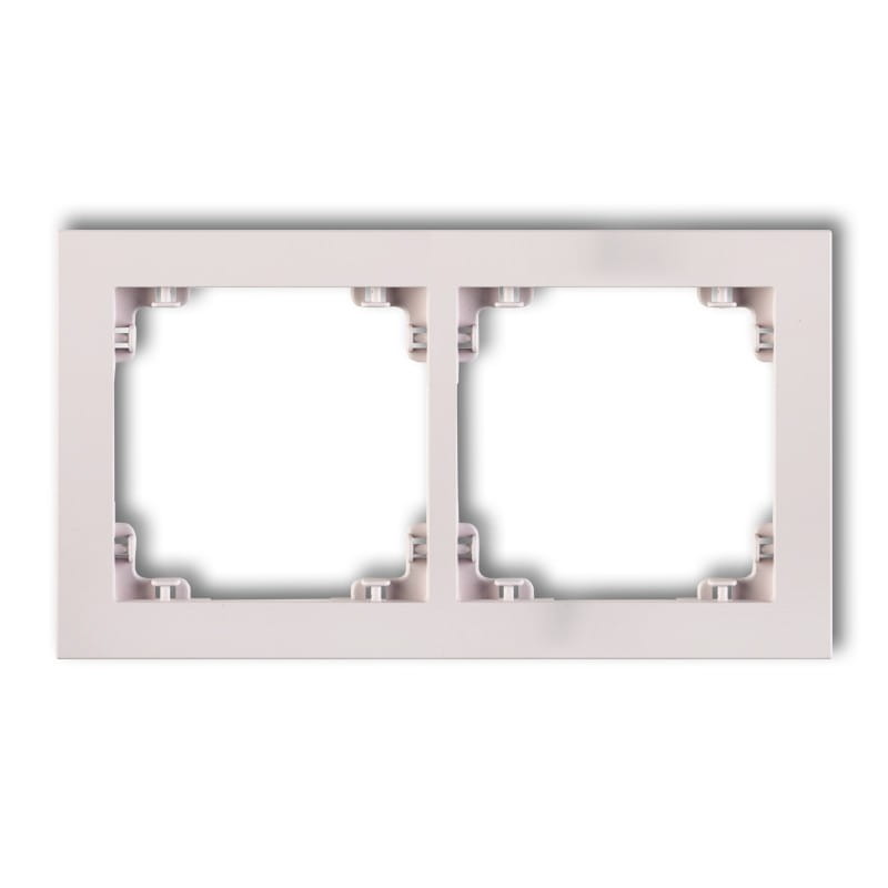 Karlik Deco Pudrowy Róż Ramka Uniwerstalna Podwójna Z Tworzywa Deco Pastel Matt 40Dr-2