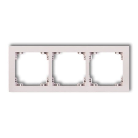 Karlik Deco Pudrowy Róż Ramka Uniwersalna Potrójna Z Tworzywa Deco Pastel Matt 40Dr-3