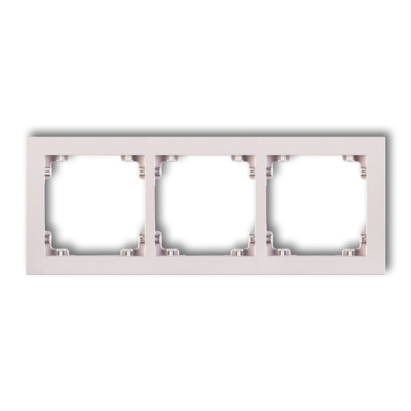 Karlik Deco Pudrowy Róż Ramka Uniwersalna Potrójna Z Tworzywa Deco Pastel Matt 40Dr-3
