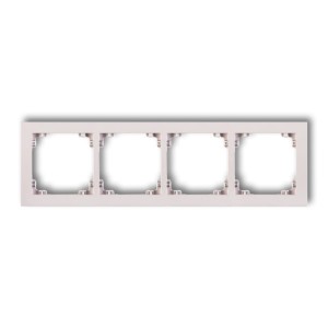 Karlik Deco Pudrowy Róż Ramka Uniwersalna Podczwórna Z Tworzywa Deco Pastel Matt 40Dr-4