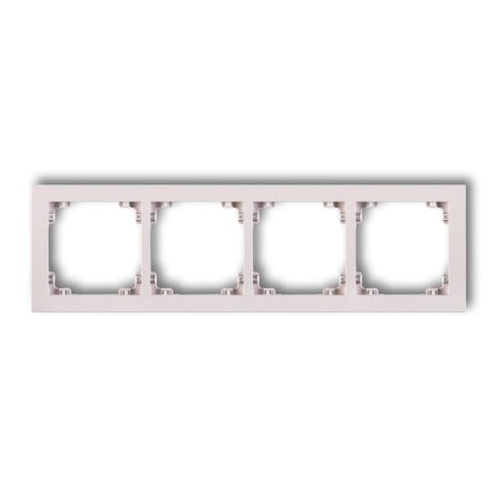Karlik Deco Pudrowy Róż Ramka Uniwersalna Podczwórna Z Tworzywa Deco Pastel Matt 40Dr-4
