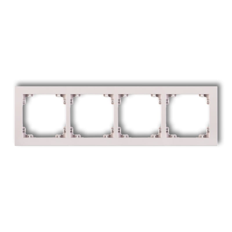 Karlik Deco Pudrowy Róż Ramka Uniwersalna Podczwórna Z Tworzywa Deco Pastel Matt 40Dr-4