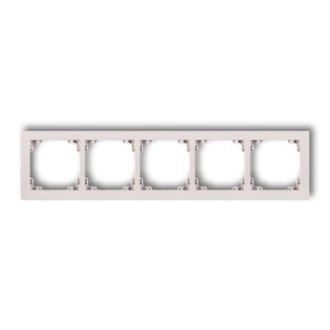 Karlik Deco Pudrowy Róż Ramka Uniwersalna Pięciokrotna Z Tworzywa Deco Pastel Matt 40Dr-5