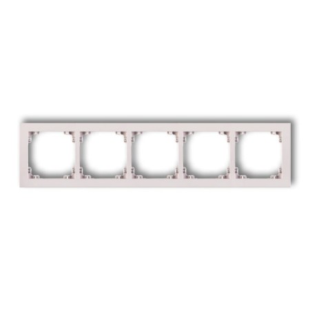 Karlik Deco Pudrowy Róż Ramka Uniwersalna Pięciokrotna Z Tworzywa Deco Pastel Matt 40Dr-5