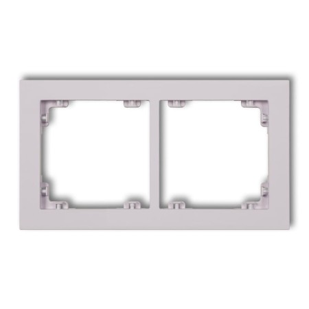 Karlik Deco Liliowy Ramka Uniwerstalna Podwójna Z Tworzywa Deco Pastel Matt 41Dr-2
