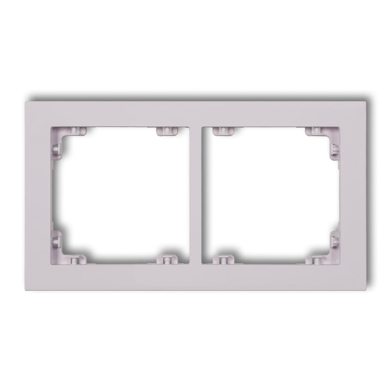 Karlik Deco Liliowy Ramka Uniwerstalna Podwójna Z Tworzywa Deco Pastel Matt 41Dr-2