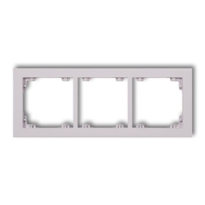 Karlik Deco Liliowy Ramka Uniwersalna Potrójna Z Tworzywa Deco Pastel Matt 41Dr-3