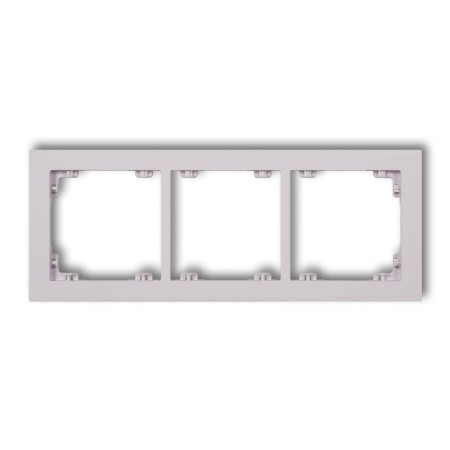 Karlik Deco Liliowy Ramka Uniwersalna Potrójna Z Tworzywa Deco Pastel Matt 41Dr-3