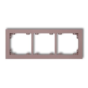 Karlik Deco Lawendowy Ramka Uniwersalna Potrójna Z Tworzywa Deco Pastel Matt 42Dr-3