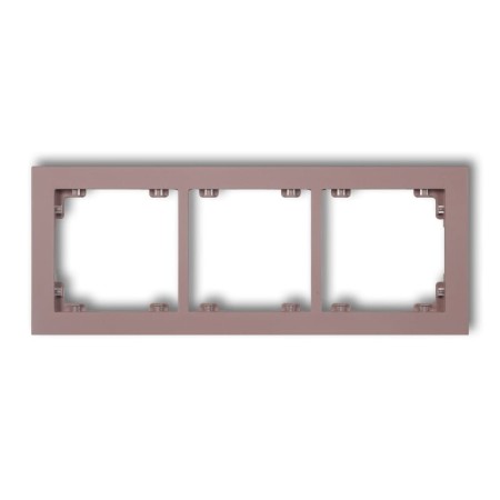 Karlik Deco Lawendowy Ramka Uniwersalna Potrójna Z Tworzywa Deco Pastel Matt 42Dr-3
