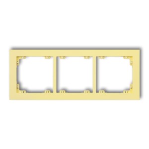 Karlik Deco Kanarkowy Ramka Uniwersalna Potrójna Z Tworzywa Deco Pastel Matt 43Dr-3