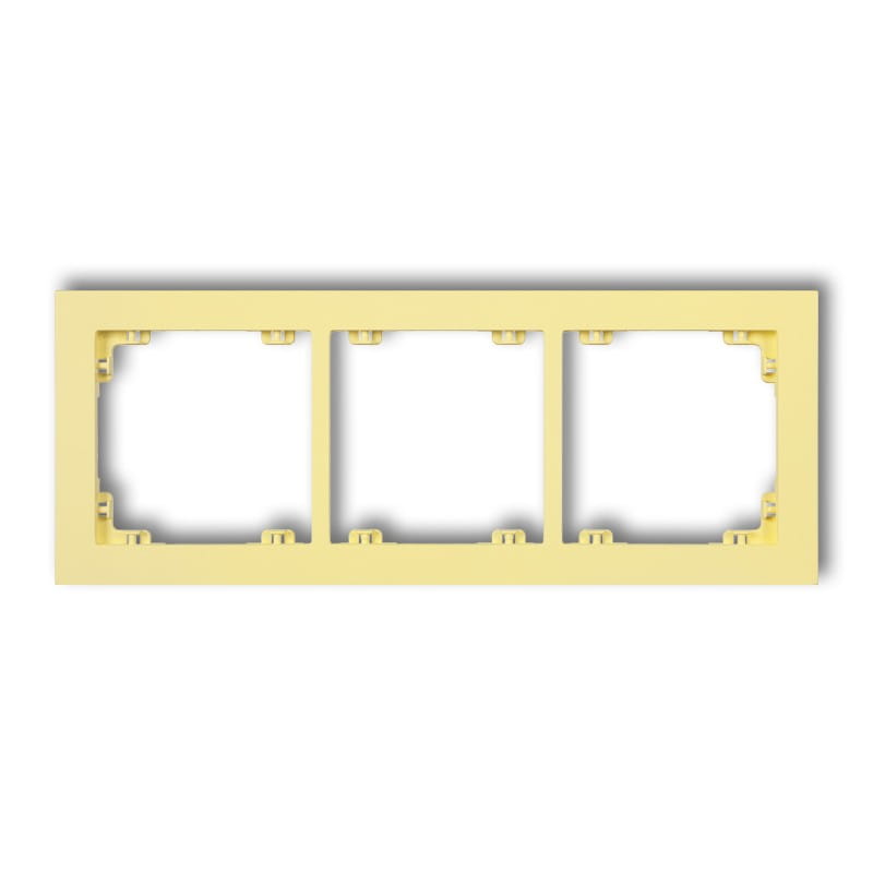 Karlik Deco Kanarkowy Ramka Uniwersalna Potrójna Z Tworzywa Deco Pastel Matt 43Dr-3