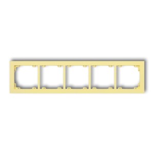Karlik Deco Kanarkowy Ramka Uniwersalna Pięciokrotna Z Tworzywa Deco Pastel Matt 43Dr-5