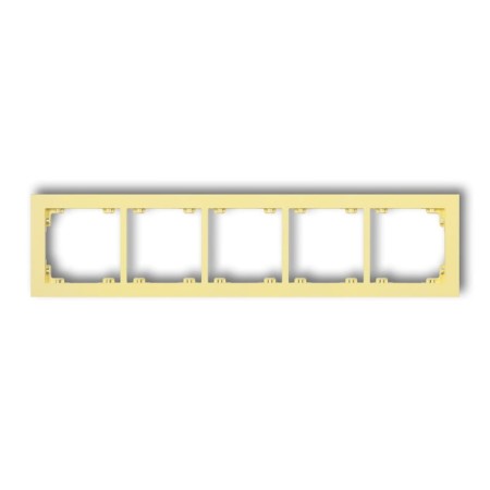 Karlik Deco Kanarkowy Ramka Uniwersalna Pięciokrotna Z Tworzywa Deco Pastel Matt 43Dr-5
