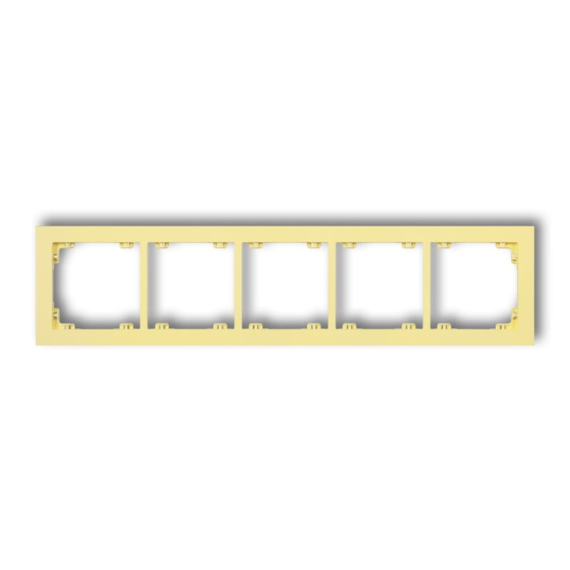 Karlik Deco Kanarkowy Ramka Uniwersalna Pięciokrotna Z Tworzywa Deco Pastel Matt 43Dr-5