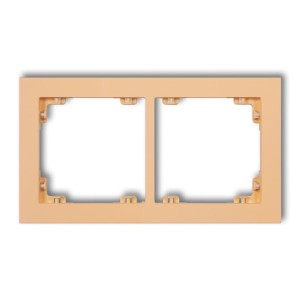 Karlik Deco Brzoskwiniowy Ramka Uniwerstalna Podwójna Z Tworzywa Deco Pastel Matt 45Dr-2