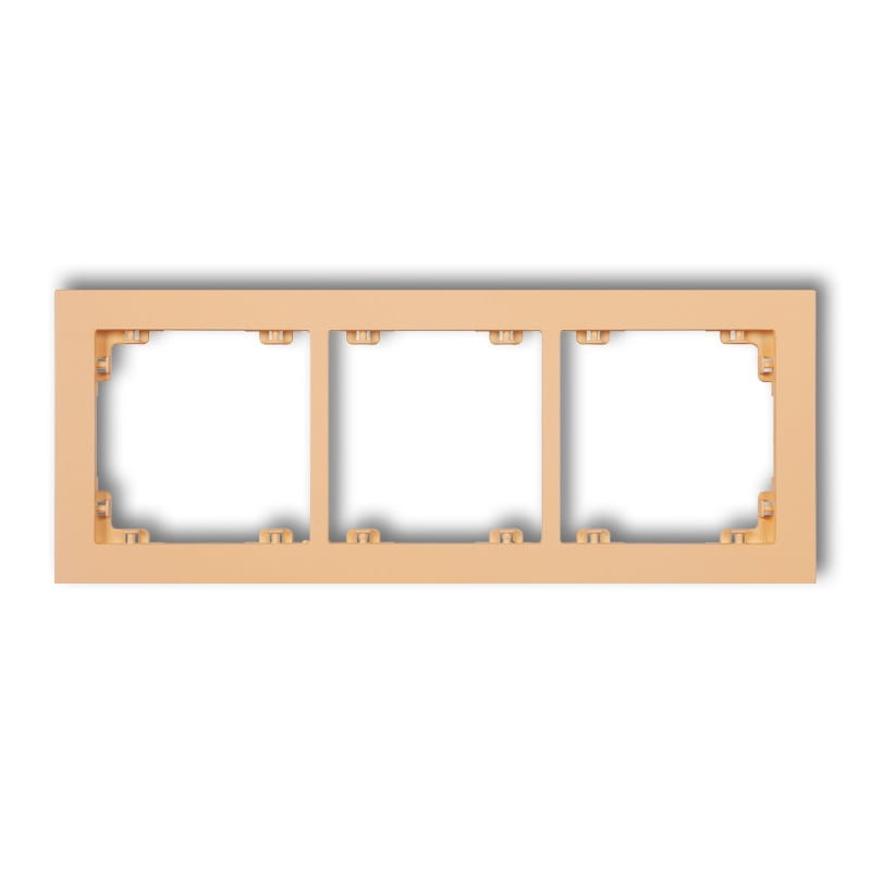 Karlik Deco Brzoskwiniowy Ramka Uniwersalna Potrójna Z Tworzywa Deco Pastel Matt 45Dr-3