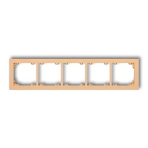 Karlik Deco Brzoskwiniowy Ramka Uniwersalna Pięciokrotna Z Tworzywa Deco Pastel Matt 45Dr-5