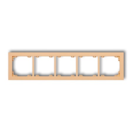 Karlik Deco Brzoskwiniowy Ramka Uniwersalna Pięciokrotna Z Tworzywa Deco Pastel Matt 45Dr-5