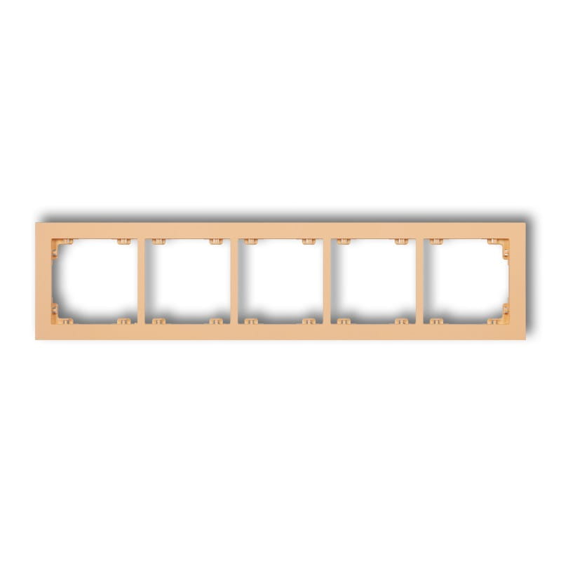 Karlik Deco Brzoskwiniowy Ramka Uniwersalna Pięciokrotna Z Tworzywa Deco Pastel Matt 45Dr-5