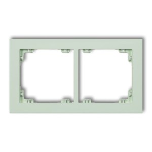 Karlik Deco Miętowy Ramka Uniwerstalna Podwójna Z Tworzywa Deco Pastel Matt 46Dr-2